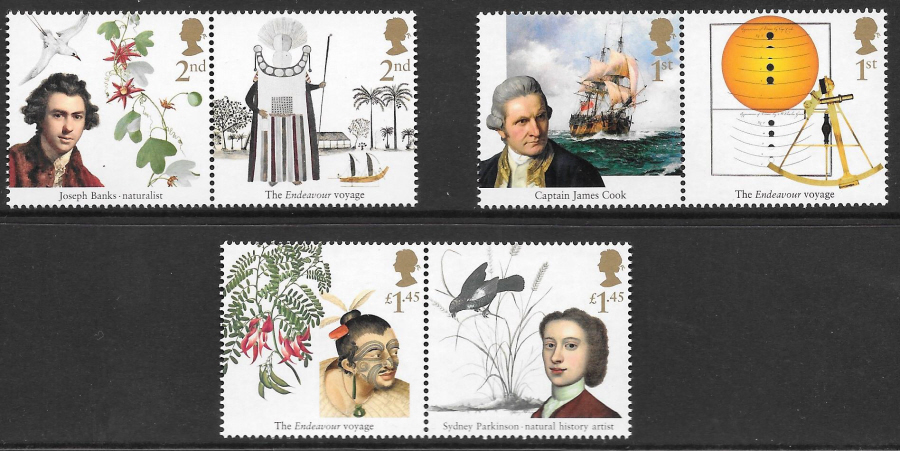 (image for) SG4118 / 23 2018 Captain Cook unmounted mint set of 6 - Click Image to Close